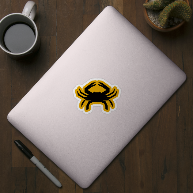 Radioactive Crab logo Black on Gold by IORS